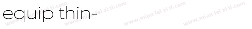 equip thin字体转换